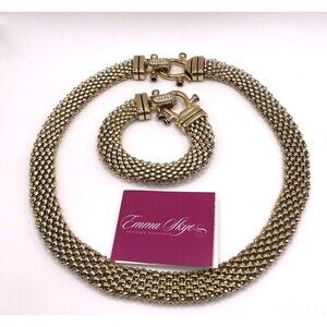 Emma Skye DSMK Stainless Steel Popcorn Necklace & Bracelet Set